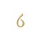 Hillman House Address Number 6, Nail-On, Brass, 4 In. 847048 - alternate 1