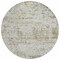 Homeroots 8' Taupe Light Yellow And Ivory Round Abstract Washable Indoor Outdoor Area Rug 604561 - alternate 7