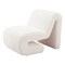 Homeroots 26" White Corduroy And Upholstered Lounge Chair 556455 - alternate 8