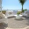 Homeroots 8' Brown And Beige Round Geometric Washable Indoor Outdoor Area Rug 594457 - alternate 7