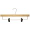 Nahanco 14in Natural Wooden SlimLine Pant/Skirt Hanger w/ Padded Clips, 50PK SL70014RC50 - alternate 1