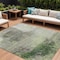 Homeroots 9' X 12' Artichoke Green And Ivory Abstract Washable Indoor Outdoor Area Rug 632021 - alternate 1