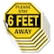 Signmission Please Stay 6 Feet Away, 4 inch X 4 inch, Vinyl Decal, 5PK OC-D-5PACK-4-198 - alternate 1