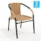 Flash Furniture Lila  Beige Rattan Indoor-Outdoor Restaurant Stack Chair, PK2 2-TLH-037-BGE-GG - alternate 13