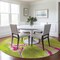 Homeroots 8' Lime Green Neon Pink And Ivory Round Abstract Washable Indoor Outdoor Area Rug 597784 - alternate 6