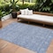 Homeroots 9' X 12' Denim Blue And Ivory Floral Washable Indoor Outdoor Area Rug 604675 - alternate 1