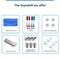 Fab Glass And Mirror Frameless Magnetic Glass Board 36in x 48in, Blue Surface Glass Board - Includes Magnets, Markers MB36x48-SB606 - alternate 6