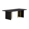 Homeroots 24" Black And Brass Solid Wood Coffee Table 520649 - alternate 1
