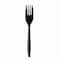 Boardwalk Mediumweight Wrapped Polypropylene Cutlery, Fork, Plastic, Black, PK1000 BWKFORKBLPPIW - alternate 4