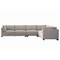 Homeroots Beige Canvas L Shaped Four Piece Sofa and Chaise Sectional With Toss Pillows 674611 - alternate 6