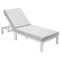 Leisuremod Chelsea Modern Outdoor White Chaise Lounge Chair With Light Grey Cushions CLW-77LGR - alternate 1