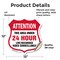 Signmission 24 Hour Surveillance Shield Sign Attenti, 12 Inch X 12 Inch, Vinyl Decal SHI-D-12-349 - alternate 5