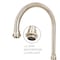 Whitehaus Collection Vintage III Plus Wall Mount Faucet with a  Long Gooseneck Swivel Spout, and Solid Brass Side Spray WHKWCR3-9301-NT-PN - alternate 4
