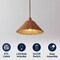 Jonathan Y Hattie 15 in. 1-Light Coastal Bohemian Metal and Woven Rattan LED Pendant Light, Gold Painting/Brown JYL5713A - alternate 9
