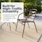 Flash Furniture Lila Bronze Metal Restaurant Stack Chair with Metal Slats TLH-017C-BZ-GG - alternate 10