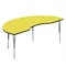 Correll Kidney HPL Activity Table, 72 in W, 36 in L, 19 in to 29 in H, Particleboard, Yellow A3672-KID-38 - alternate 1