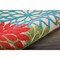 Homeroots 4' Green Orange Red And Blue Round Floral Indoor Outdoor Area Rug 546643 - alternate 8