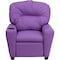 Flash Furniture Kids Recliner, 25" to 39" x 28", Upholstery Color: Lavender BT-7950-KID-LAV-GG - alternate 1