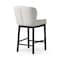 Homeroots 26" White and Black Fabric and Solid Wood Counter Height Bar Chair 632480 - alternate 6