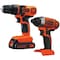 Black & Decker 20V MAX* Lithium Ion Drill/Driver + Impact Combo Kit BD2KITCDDI - alternate 1