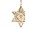 Jonathan Y Stella 12" Moravian Star Metal/Clear Glass LED Pendant, Gold Leaf/Clear JYL9072B - alternate 6