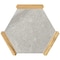 Apollo Tile Aureole 8.66 in. x 9.84 in. Matte Cloud Gray and Brown Porcelain Hexagon Wall and Floor Tile (8.07 sq ft/case) - 18 Sheets APLENC88CENA - alternate 1