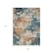 Homeroots 9' X 12' Teal Blue And Copper Abstract Washable Indoor Outdoor Area Rug 631979 - alternate 7