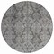 Homeroots 8' Gray And Pewter Round Damask Washable Indoor Outdoor Area Rug 616528 - alternate 5