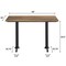 Flash Furniture Commercial 48x30 Natural HPL Tabletop-Black Table T-Bases ST-REC3048-NAT-T0522-GG - alternate 7