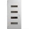Vdomdoors Front Exterior Prehung Metal-Plastic Door, Manux 8113 White Silk, Office Commercial and Residential MANUX8113EXD-WS-W32xH80-RH - alternate 1