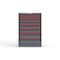Strong Hold 8 drawer cabinet - (2x 2ft, 2x 3ft, 2x 4ft, 2x 6ft) - Red accents - Keyed Alike S3044-PPAAS-0803DS - alternate 1