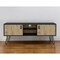 Homeroots 48" Beige and Black Cabinet Open And Enclosed Storage TV Stand 546401 - alternate 7
