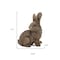 Homeroots Set of Two Brown Resin Bunny Outdoor Statues 721387 - alternate 6