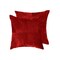 Homeroots Set of Two 18" Red Cowhide Throw Pillows, 2PK 544613 - alternate 6