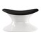Homeroots 21" Black and White Wool And Fiberglass Contempo Footstool Ottoman 520801 - alternate 6