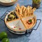 Laurie Gates Tierra 4-Section Hand Painted Stoneware Tidbit Dish with Metal Rack 130965.05RR - alternate 7