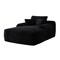 Homeroots 67" Black Corduroy Oversized Chaise Lounge Chair And Toss Pillows 634605 - alternate 8