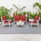 Leisuremod Walbrooke Modern White Patio Conversation With Round Fire Pit With Slats Design & Tank Holder, Red WWS-29-24-57-31-R - alternate 8