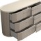 Homeroots 60" Beige Wood Six Drawer Double Dresser 714490 - alternate 6