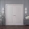 Sartodoors Sliding Double Pocket Doors 36x96 inches White Solid Core Modern Interior ROYAL9888DP-EMAL-3696 - alternate 1