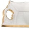 Homeroots 11in Clear And Gold Seeded Glass Serving Tray With Handles 375752 - alternate 4