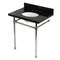 Kingston Brass 30-Inch Black Granite Console Sink with Stainless Steel Legs, 8-Inch, 3-Hole KVPK30K86ST - alternate 1
