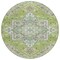Homeroots 8' Green Ivory And Brown Round Oriental Washable Indoor Outdoor Area Rug 600152 - alternate 8