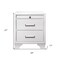 Homeroots 27" White Wood Two Drawer Nightstand 384057 - alternate 5