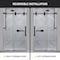 Anzzi 48in x 76in Frameless Shower Door with Sliding in Matte Black with Tsunami Tempered Clear Glass SD-FRLS06101MB - alternate 14