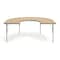 Flash Furniture Commercial Adjustable Height Horseshoe Activity Table with Short Legs in LT NAT XU-A6066-HRSE-LTNAT-T-P-GG - alternate 8