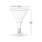 Smarty Had A Party 2 oz. Clear Plastic Mini Martini Shot Glasses (192 Glasses), 192PK 6947-CASE - alternate 7
