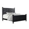 Homeroots Carved Solid Wood King Black Bed 521082 - alternate 1