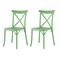 Homeroots Set of Four 21" Green Heavy Duty Plastic Outdoor Stacking Dining Chairs 565178 - alternate 5