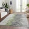 Homeroots 8' X 10' Green And Silver Abstract Washable Indoor Outdoor Area Rug 582389 - alternate 6
